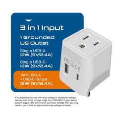 Ceptics Thailand USB-A port supporting simultaneous device charging.
