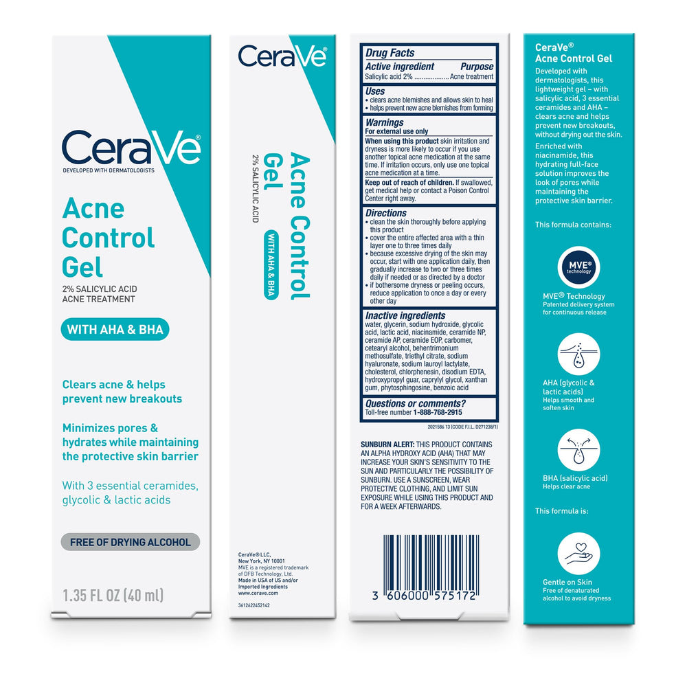 Evening routine shot shows CeraVe Acne Control Gel ready to apply.