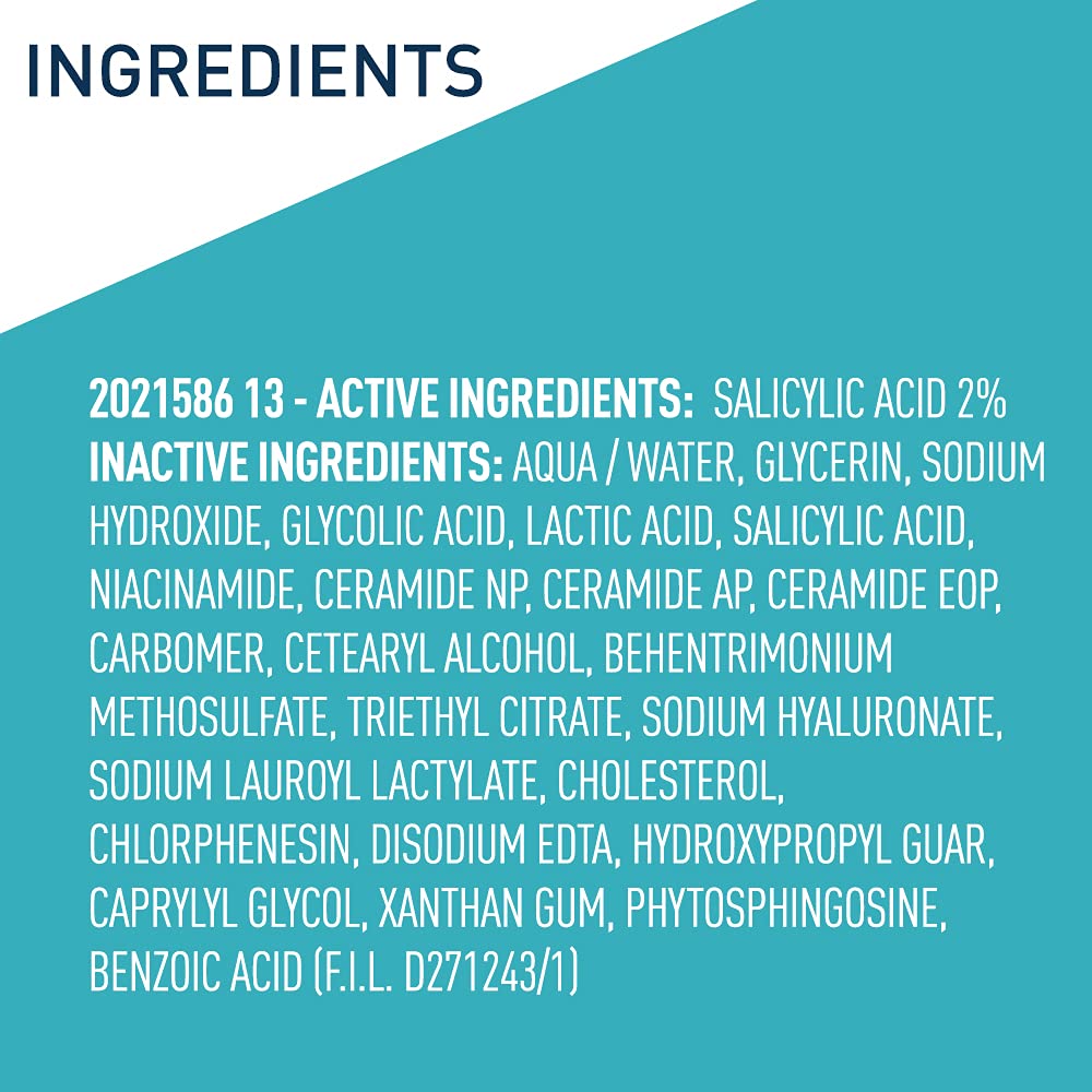 CeraVe packaging highlights fragrance-free and oil-free formula.