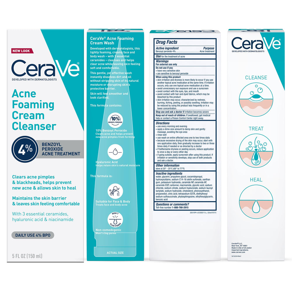 CeraVe Acne Foaming Cream Cleanser is ready for daily routine and travel use.