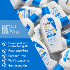 CeraVe AM SPF 30 texture on skin demonstrating non-greasy hydration.