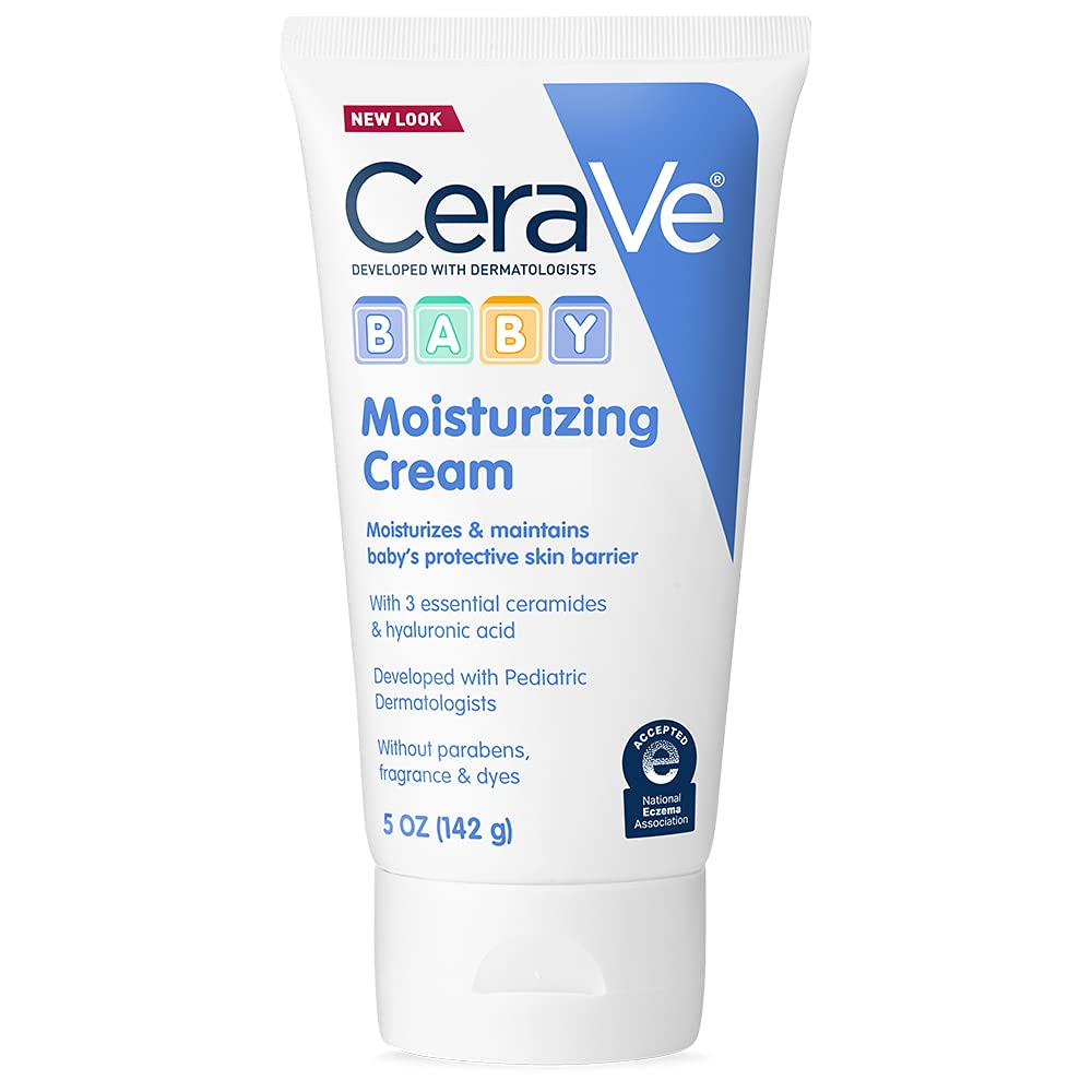 CeraVe Baby Cream jar close-up highlighting fragrance-free formula for delicate skin.