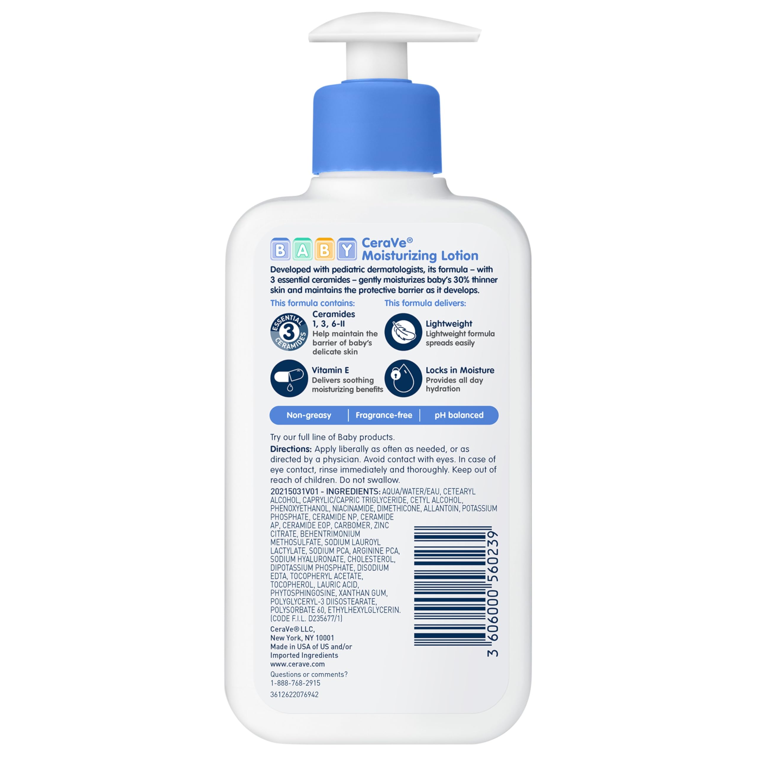 Outer packaging emphasizes fragrance-free and dye-free formula