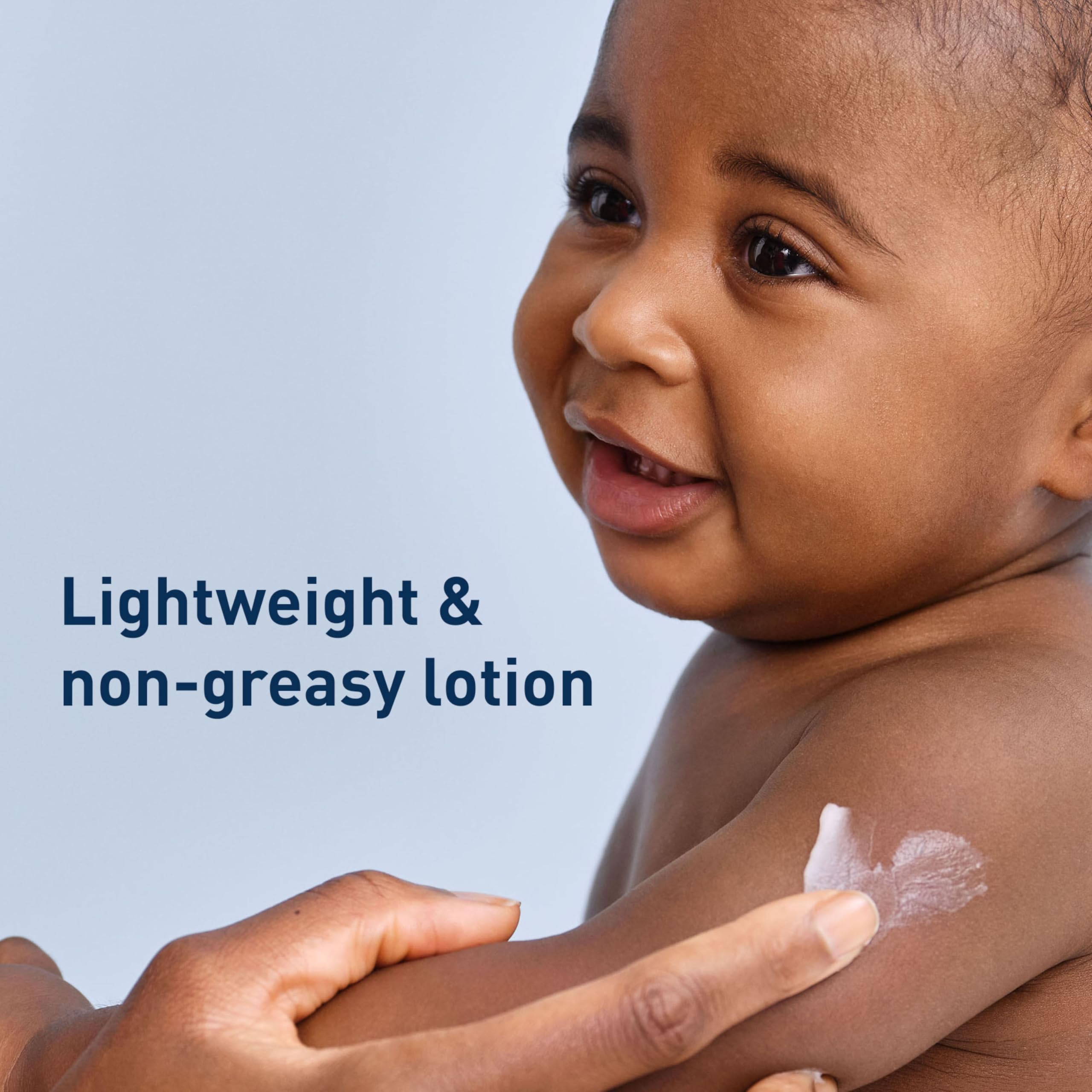 CeraVe Baby Lotion texture closeup shows non-greasy, lightweight feel