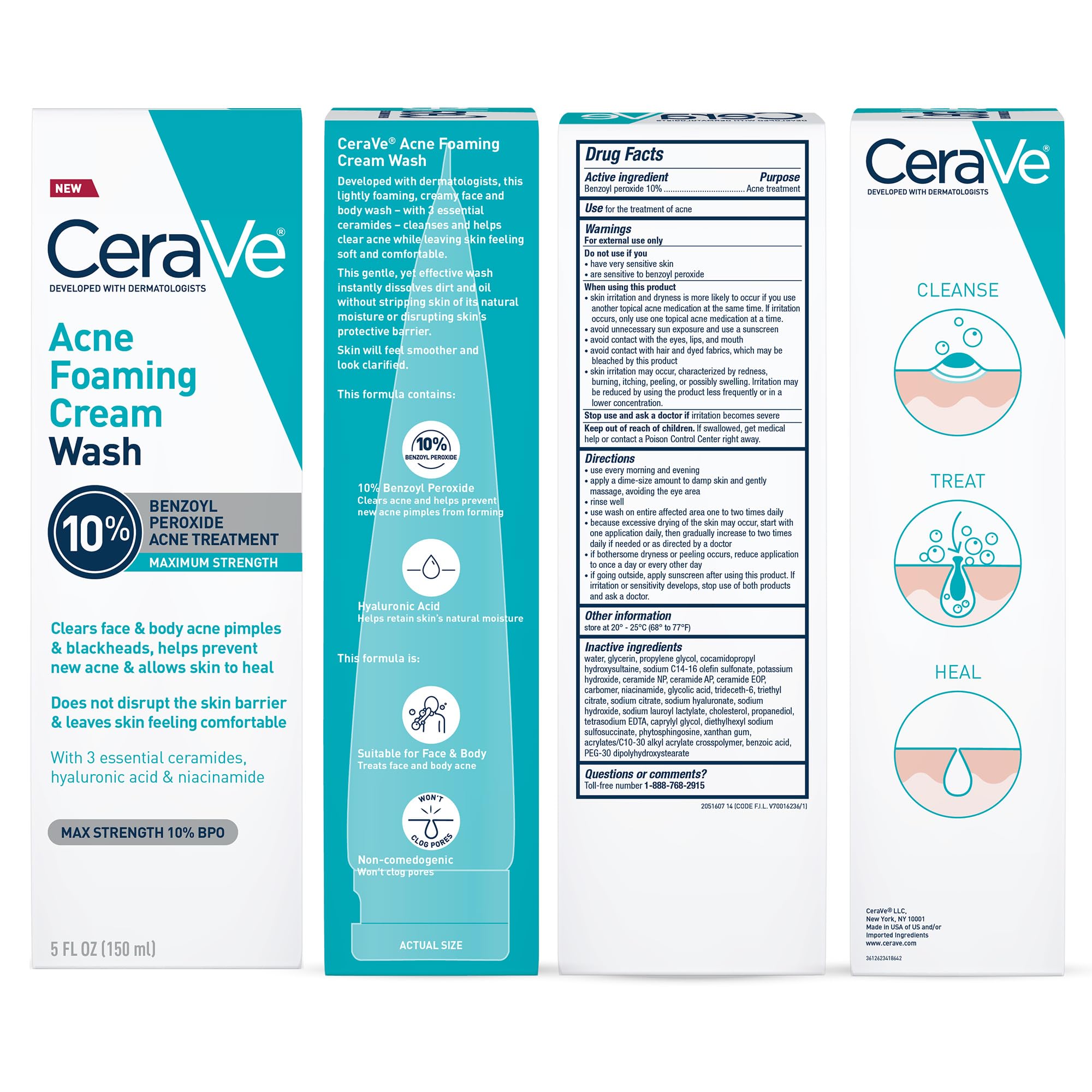 CeraVe bottle on bathroom shelf ready for daily cleansing routine