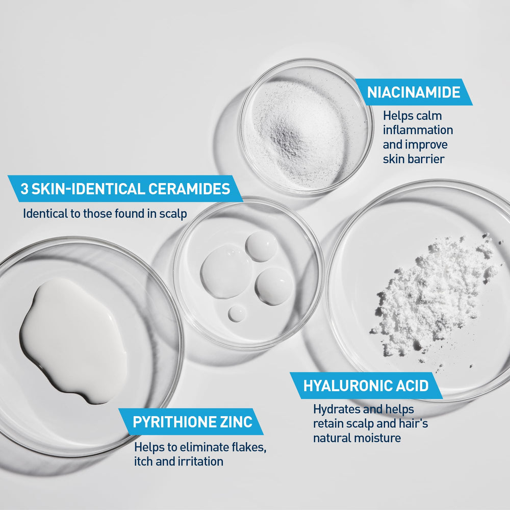 CeraVe container highlights ceramides, niacinamide, and hyaluronic acid ingredients.