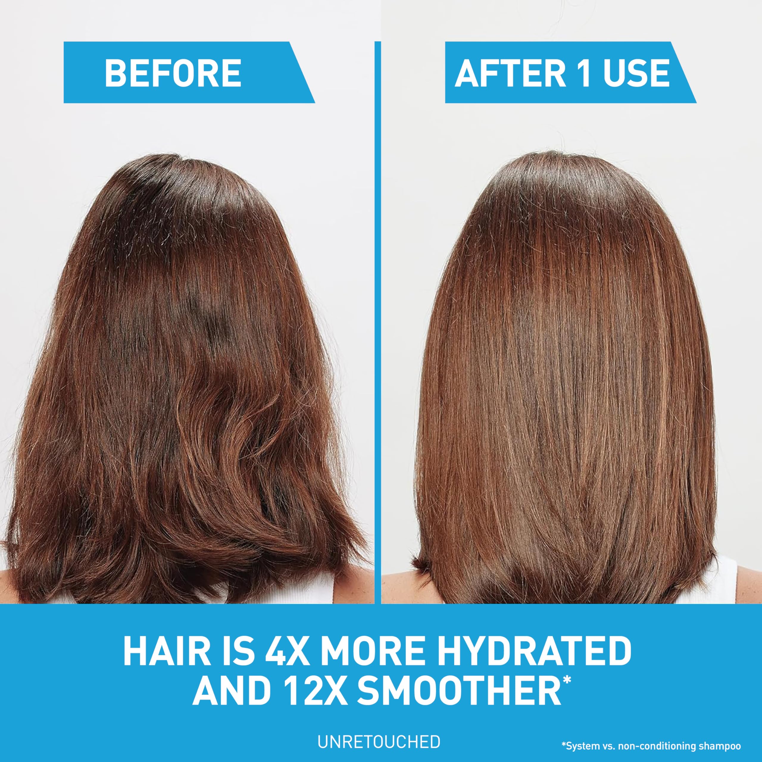 CeraVe conditioner applied to color-treated hair for hydration
