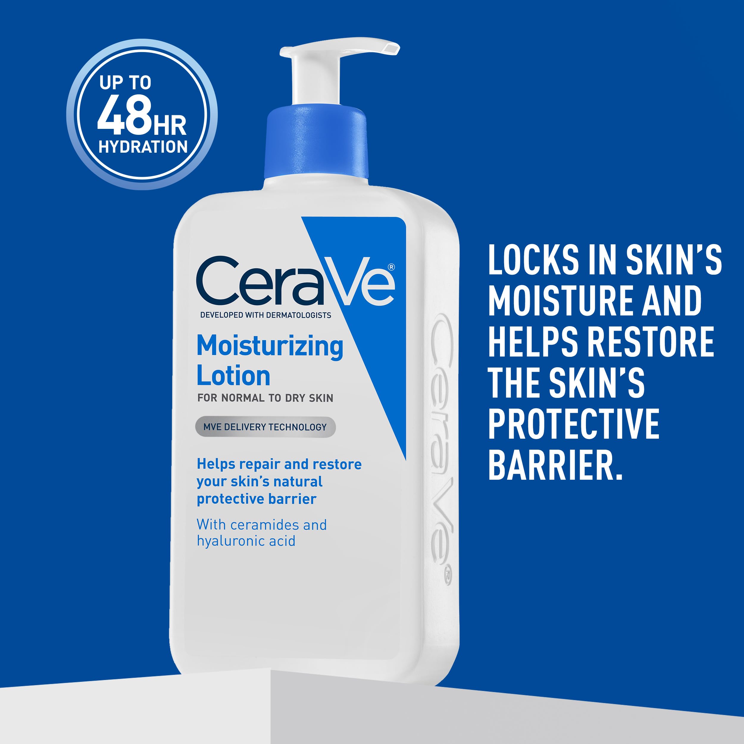 CeraVe Daily Moisturizing Lotion face and body application suggested for everyday care.