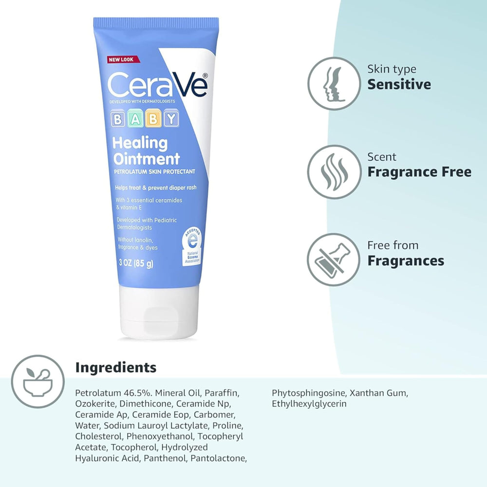 CeraVe diaper area application demonstration on infant skin.