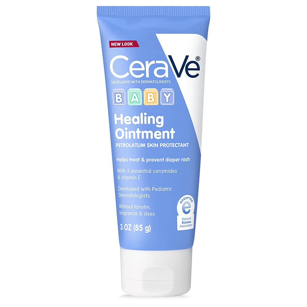 CeraVe diaper rash cream 3oz tube ready for safe diaper area protection.