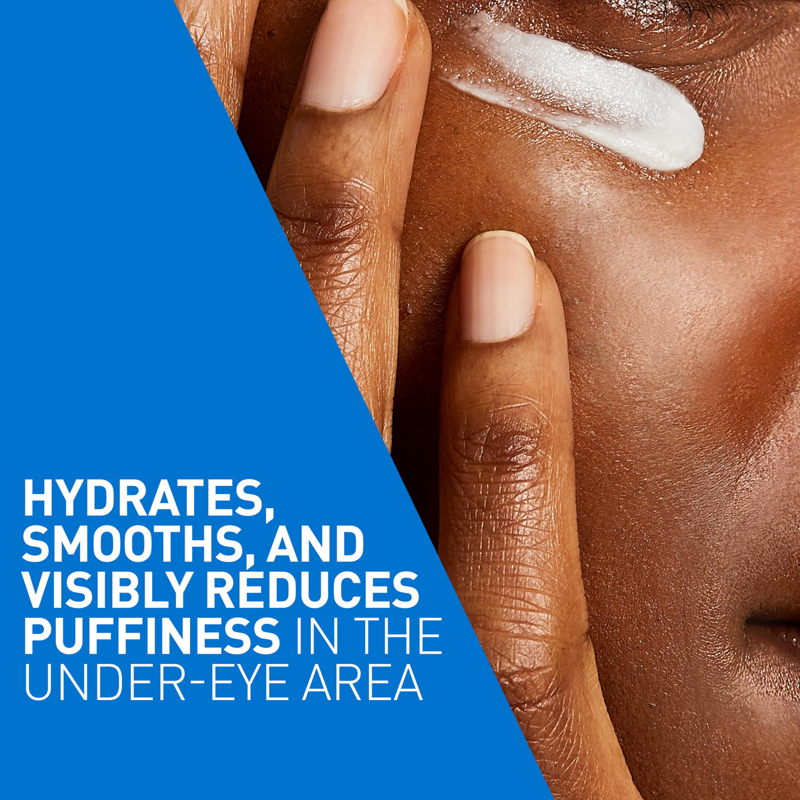 CeraVe Eye Repair Cream jar highlighting three essential ceramides.