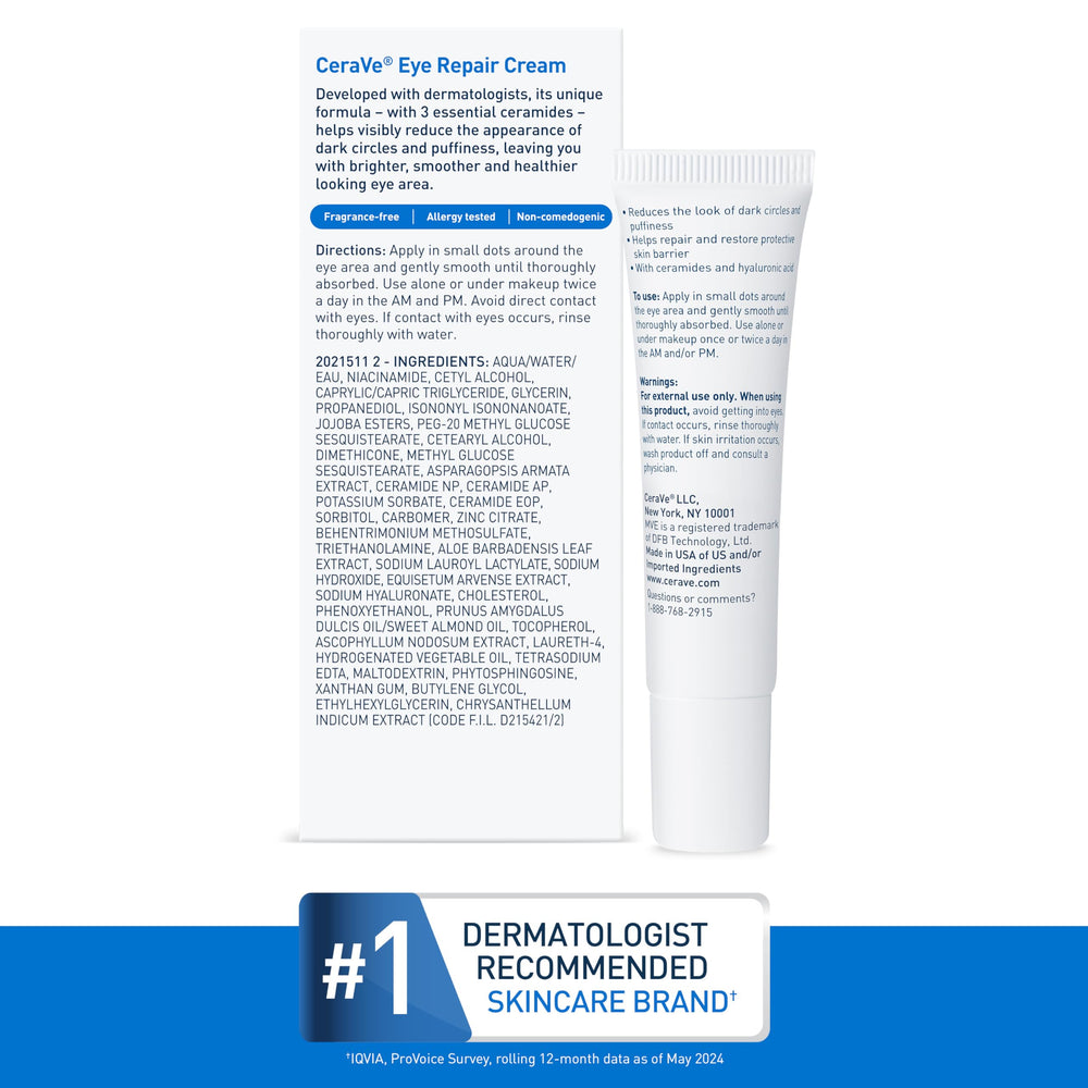 CeraVe Eye Repair Cream in morning skincare routine.