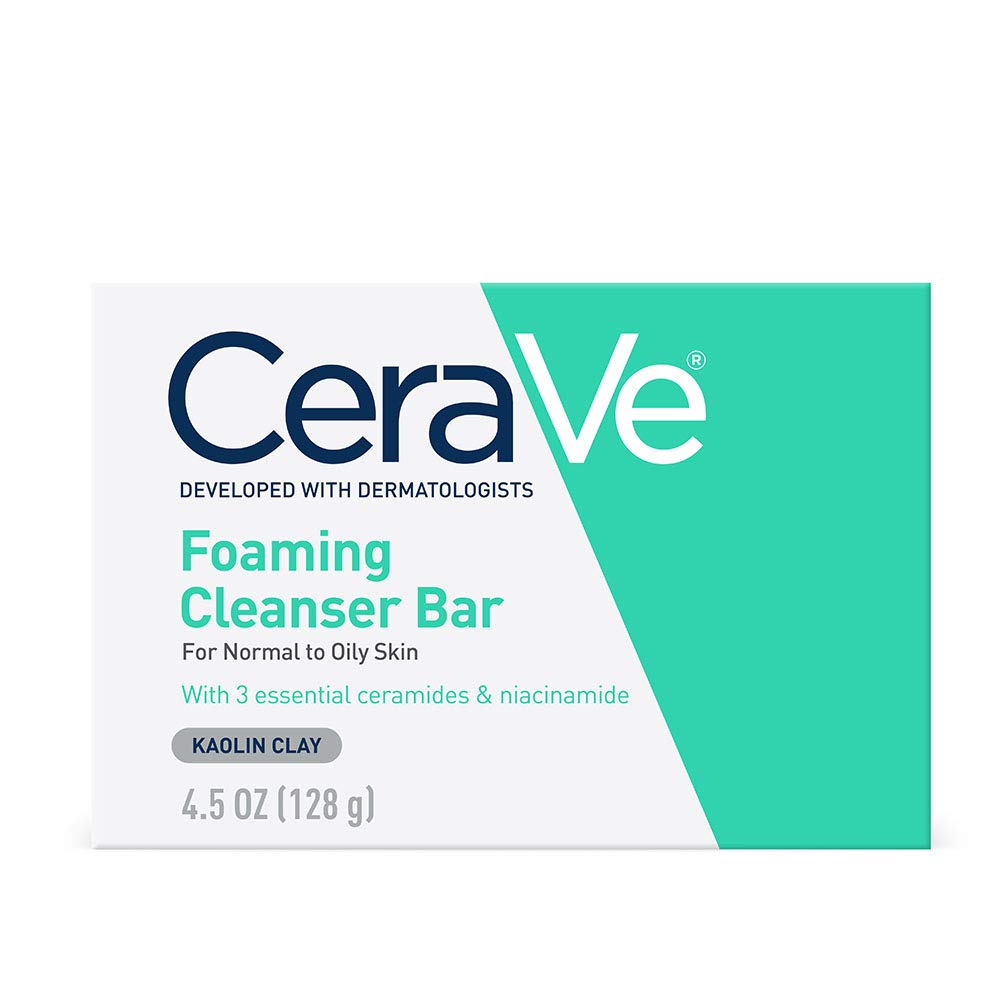 CeraVe Foaming Cleanser Bar front view for oil-control cleansing