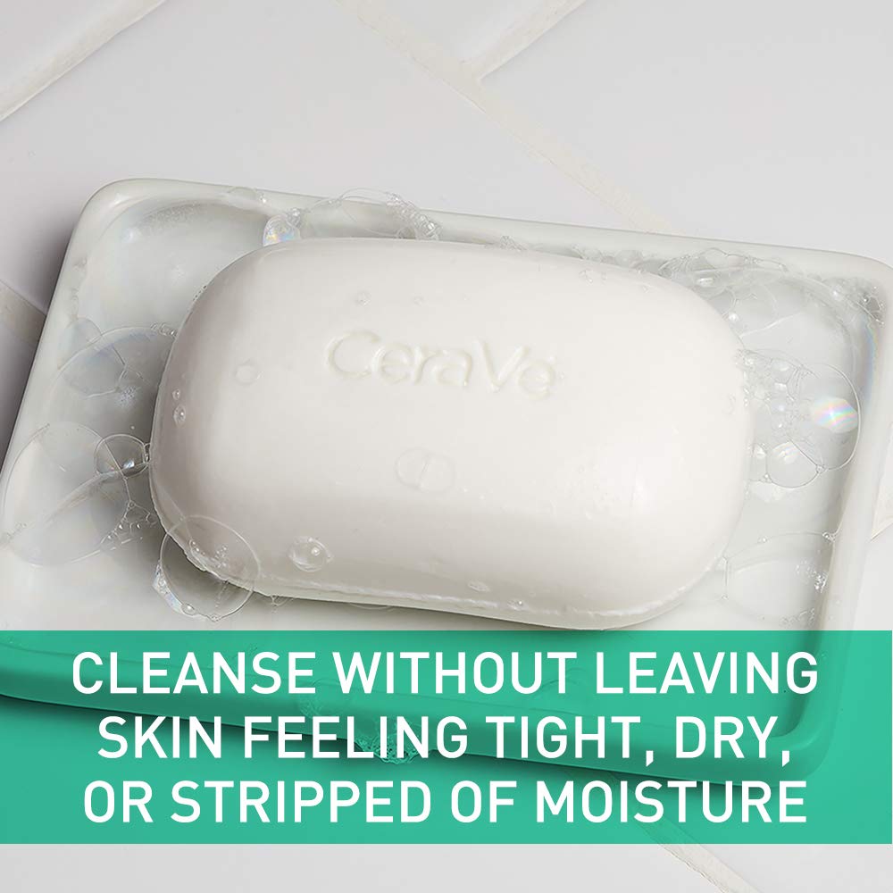 CeraVe Foaming Cleanser Bar oil-absorption with Kaolin Clay