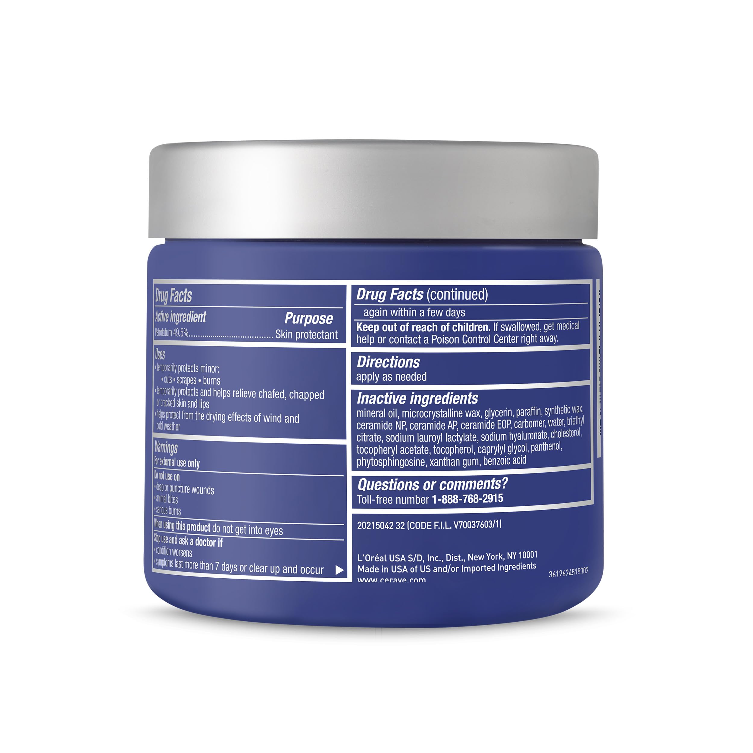 Lanolin-free healing balm by CeraVe for cracked skin.