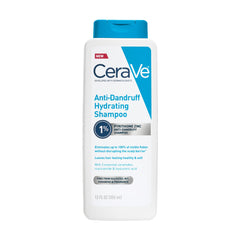 CeraVe Hydrating Anti-Dandruff Shampoo bottle promoting gentle, sulfate-free scalp care.
