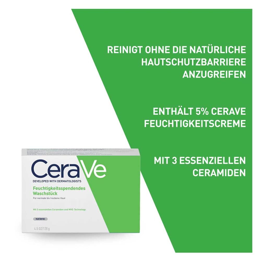 Close-up of the bar texture of CeraVe Hydrating Cleanser Bar