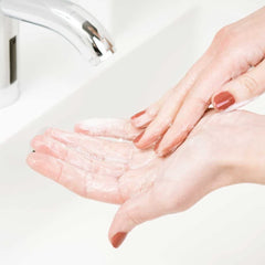 Hyaluronic acid molecules illustrating surface hydration by CeraVe Bar