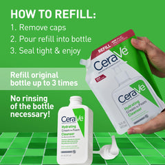 Cream-to-foam texture in hand illustrates gentle cleansing that won’t strip moisture