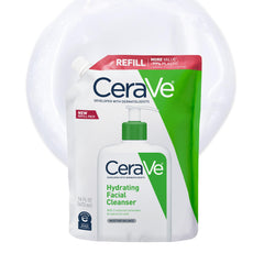 CeraVe Hydrating Facial Cleanser bottle front view for daily hydration.