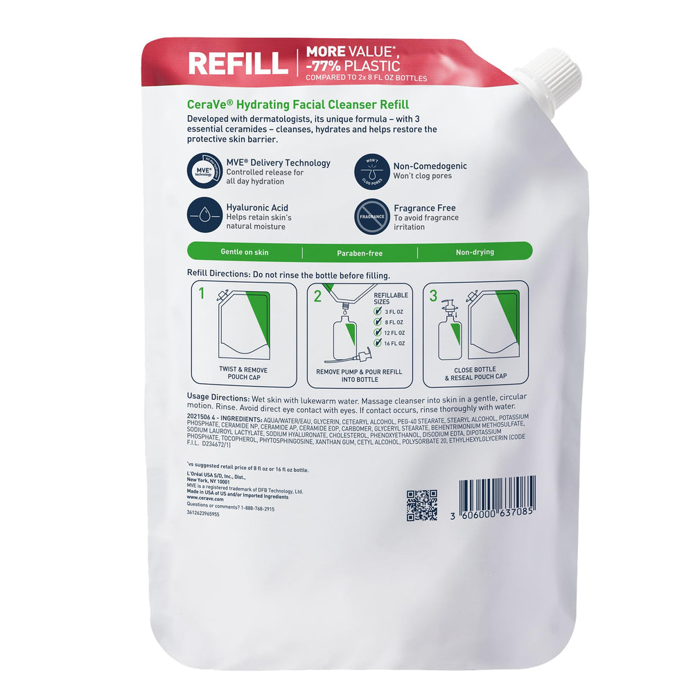 16-ounce refill bottle for ongoing daily use.