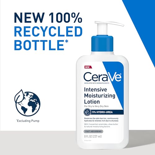 CeraVe lotion texture swirl on skin showing non-greasy finish for quick absorption