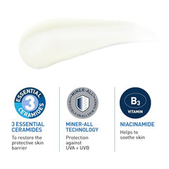 Cerave Invisible Mineral Sunscreen applied on skin showing weightless finish.