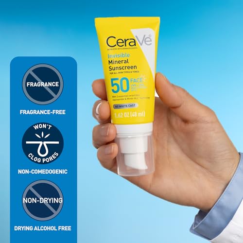 Cerave Invisible Mineral Sunscreen on skin with no white cast.