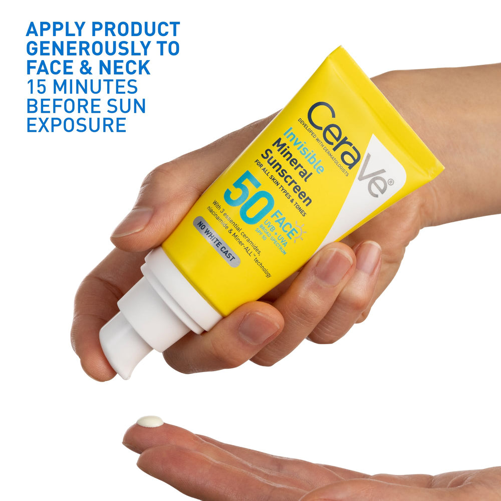Cerave travel-size bottle ready for daily sunscreen on the go.