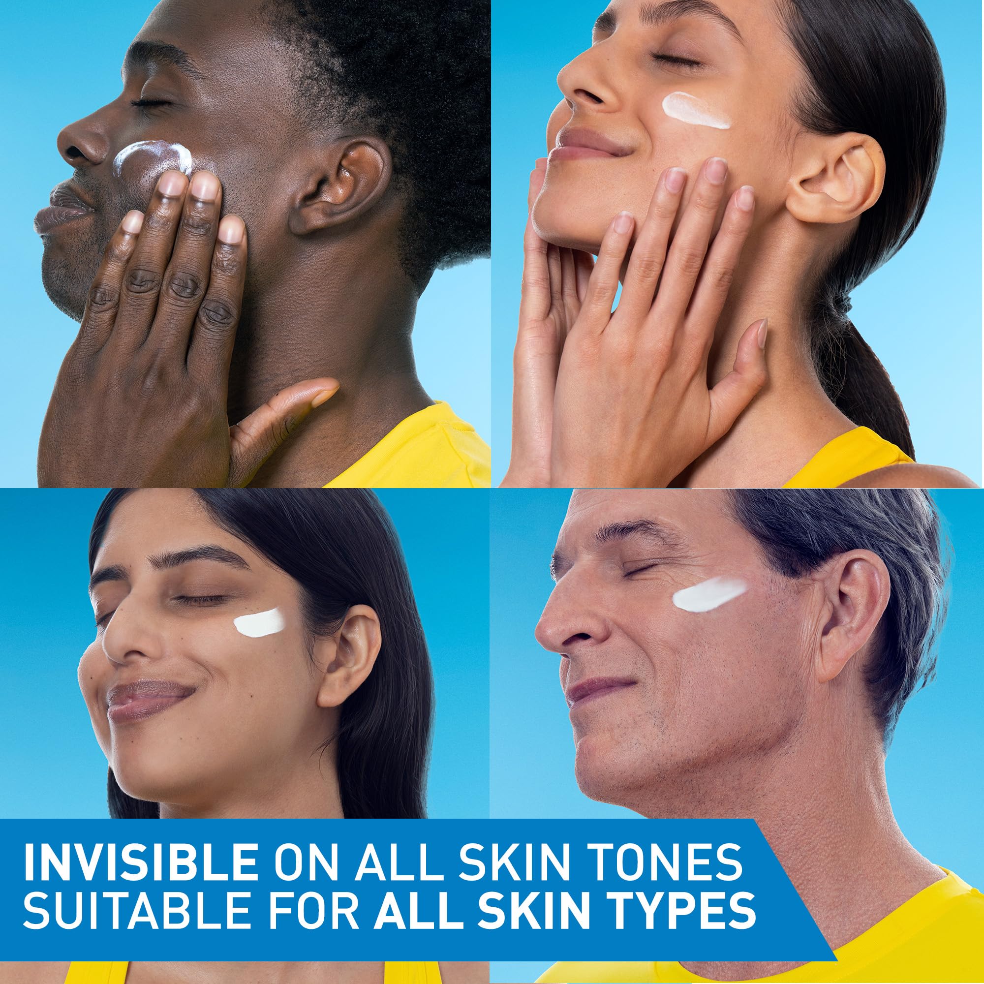 Cerave sunscreen beside makeup for a smooth base under makeup.