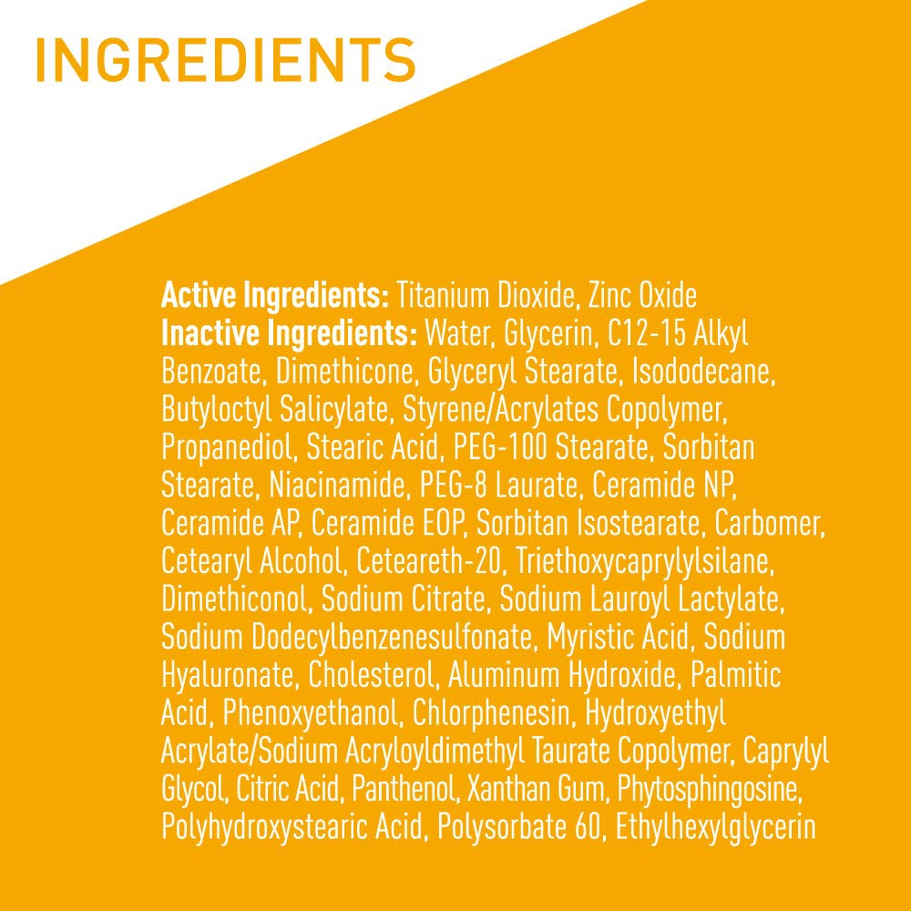 CeraVe mineral sunscreen ceramides closeup underscores skin barrier support.