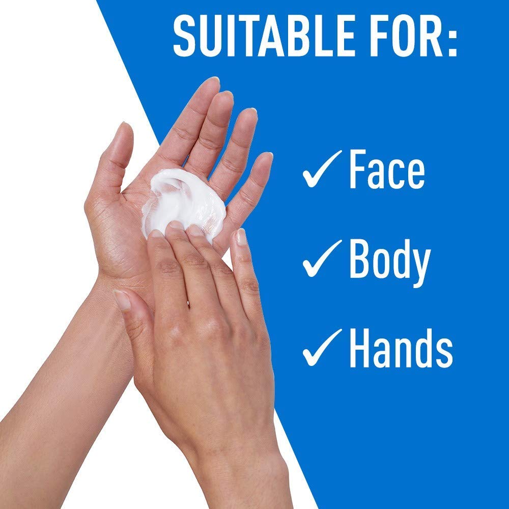 CeraVe Moisturizing Cream jar closeup highlighting ceramides for skin protection