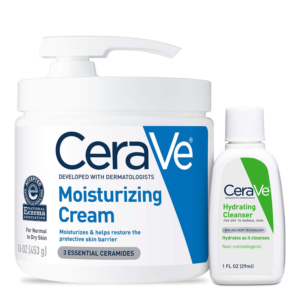 CeraVe Moisturizing Cream with pump 16oz bottle for long-lasting hydration.