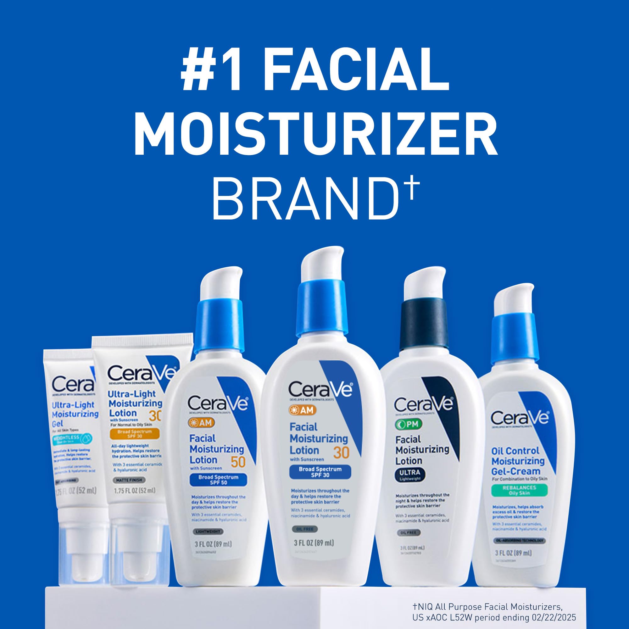 CeraVe morning routine step featuring AM lotion.