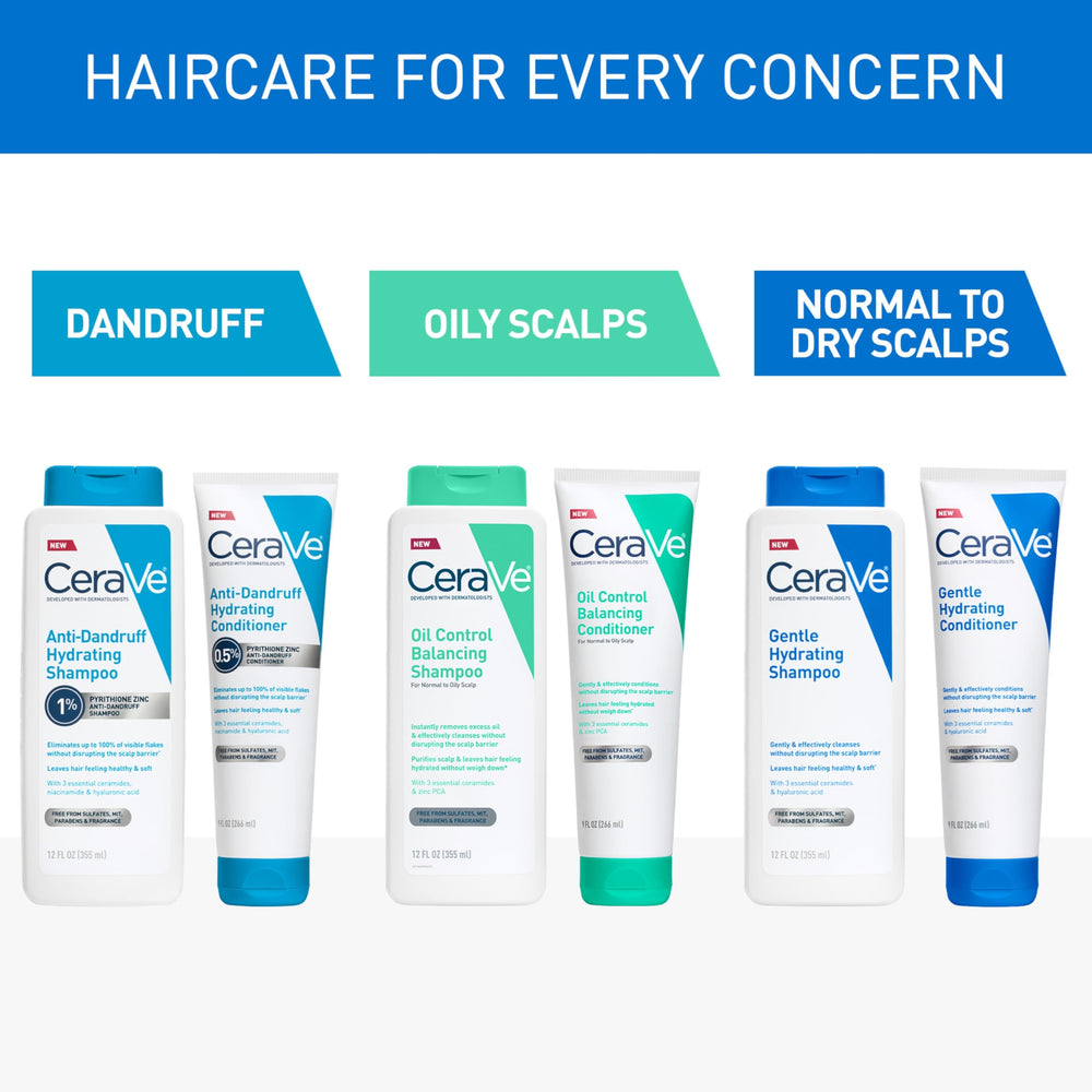 Conditioner dispensed into hand highlights easy distribution through mid-lengths to ends.