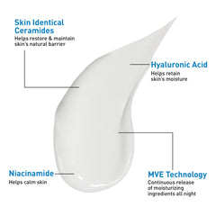 CeraVe PM ceramides ingredient illustrating barrier restoration concept.