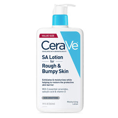 CeraVe SA Lotion bottle focused on smoothing rough skin.