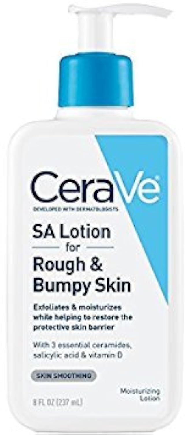 Close-up of CeraVe SA Lotion texture showing exfoliation.