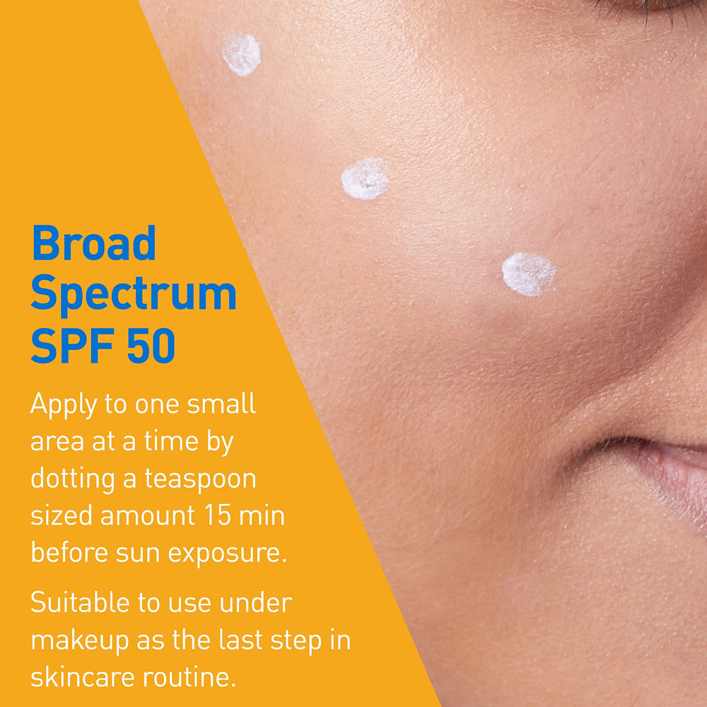 CeraVe sensitive skin application shows suitable daily protection.