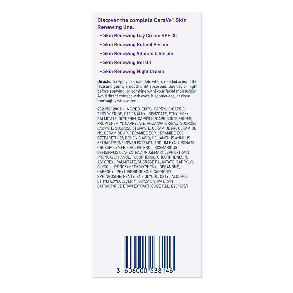 Cerave Skin Renewing Gel Oil packaging on shelf, gift-ready skincare option