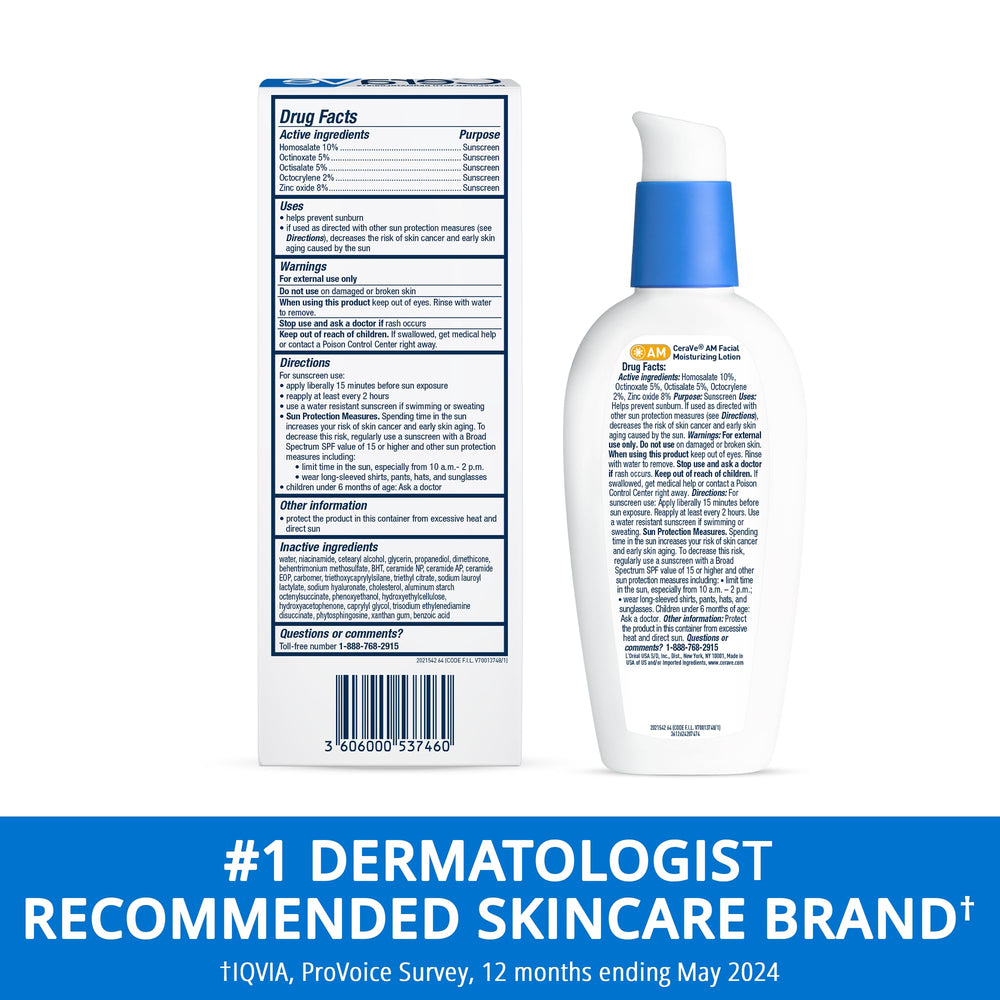 CeraVe broad-spectrum SPF 30 protection in daylight.