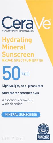 CeraVe sunscreen spread on cheek and nose for even coverage.