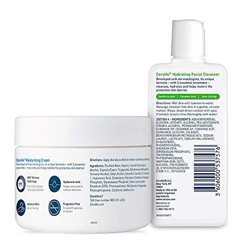 CeraVe texture being spread on the face showing gentle hydrating care