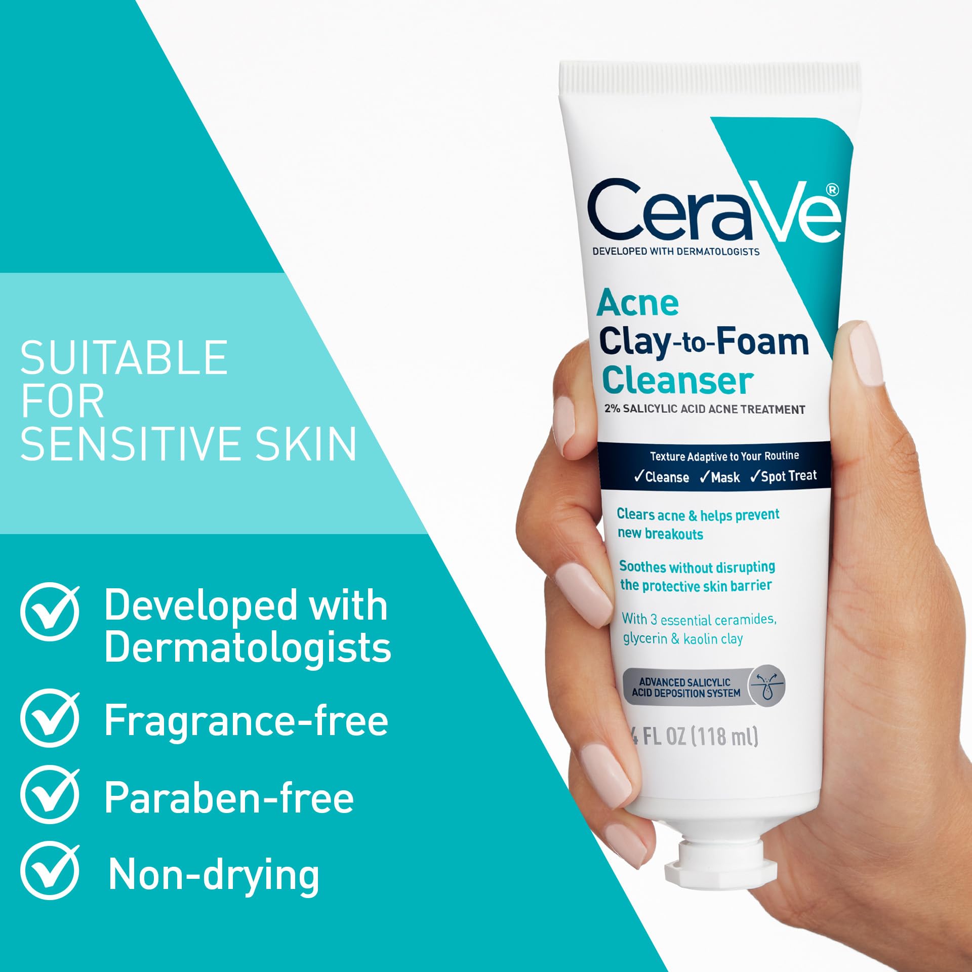 CeraVe packaging highlighting three essential ceramides and glycerin for hydration