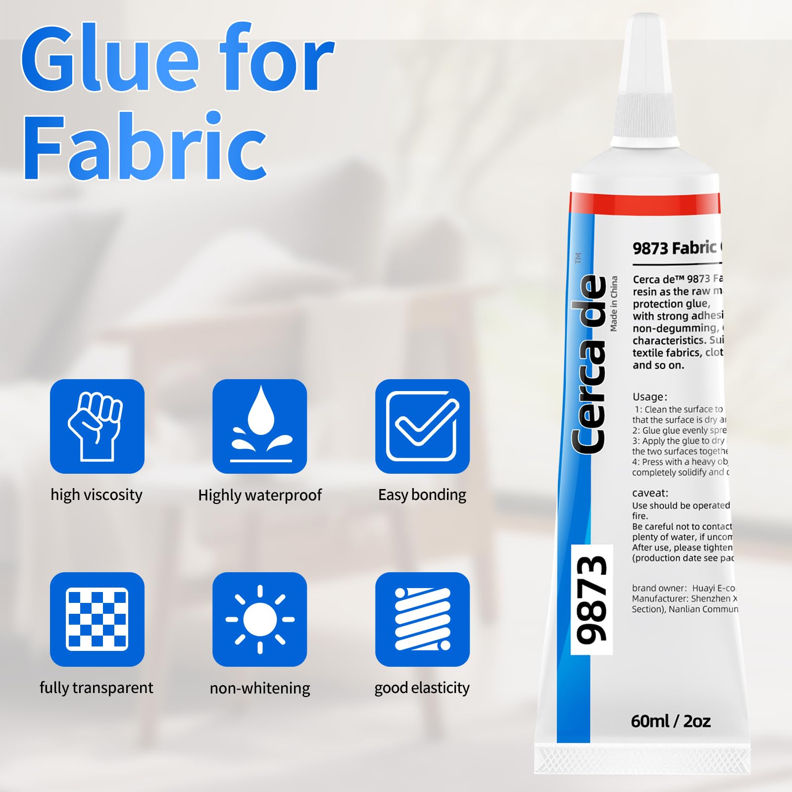 Cerca de Fabric Glue tools included support an easy bonding setup.