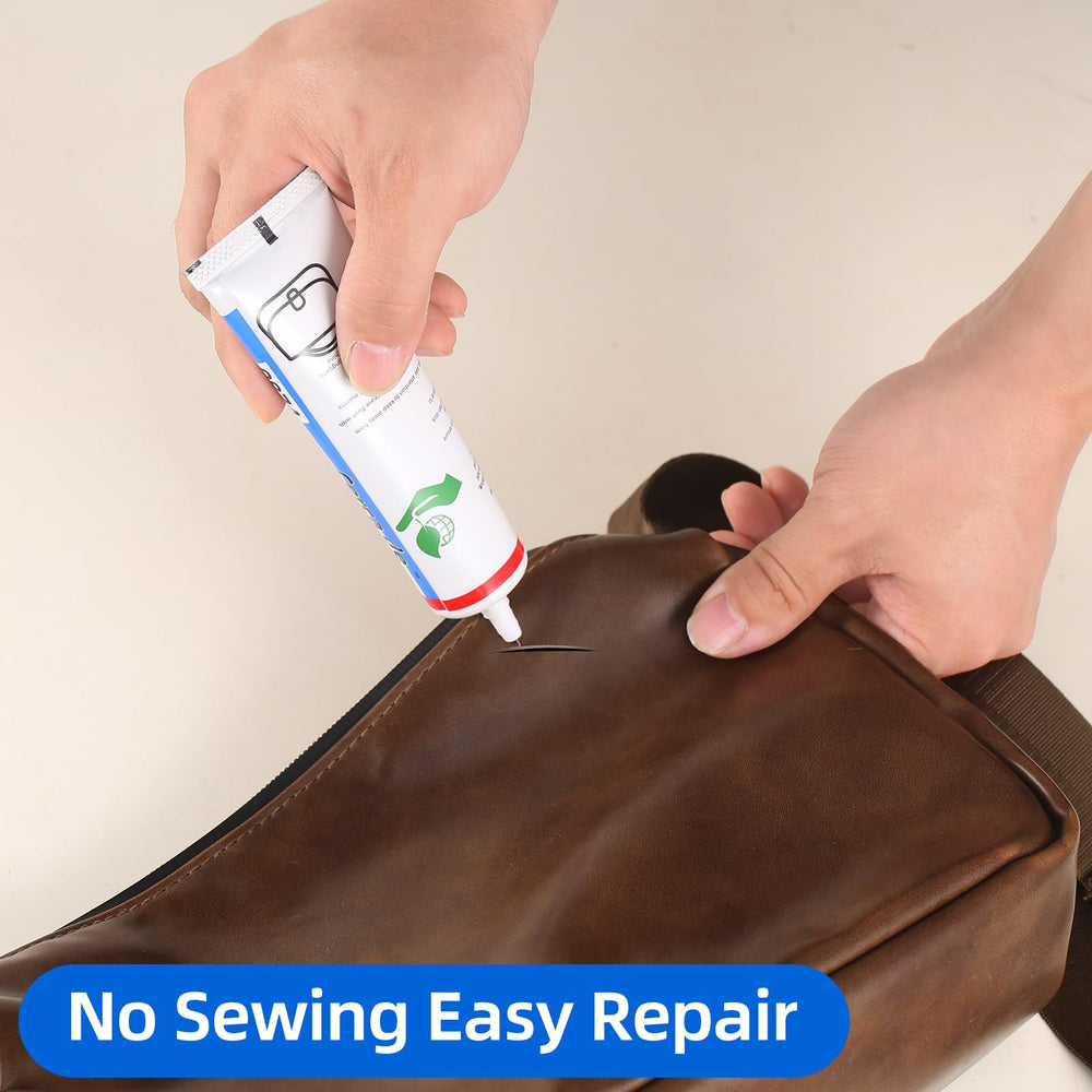Cerca de Leather Glue applies to sofa and car seat for durable repairs.