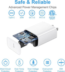 Portable Cerdeti USB-C PD charger with a compact design for travel.