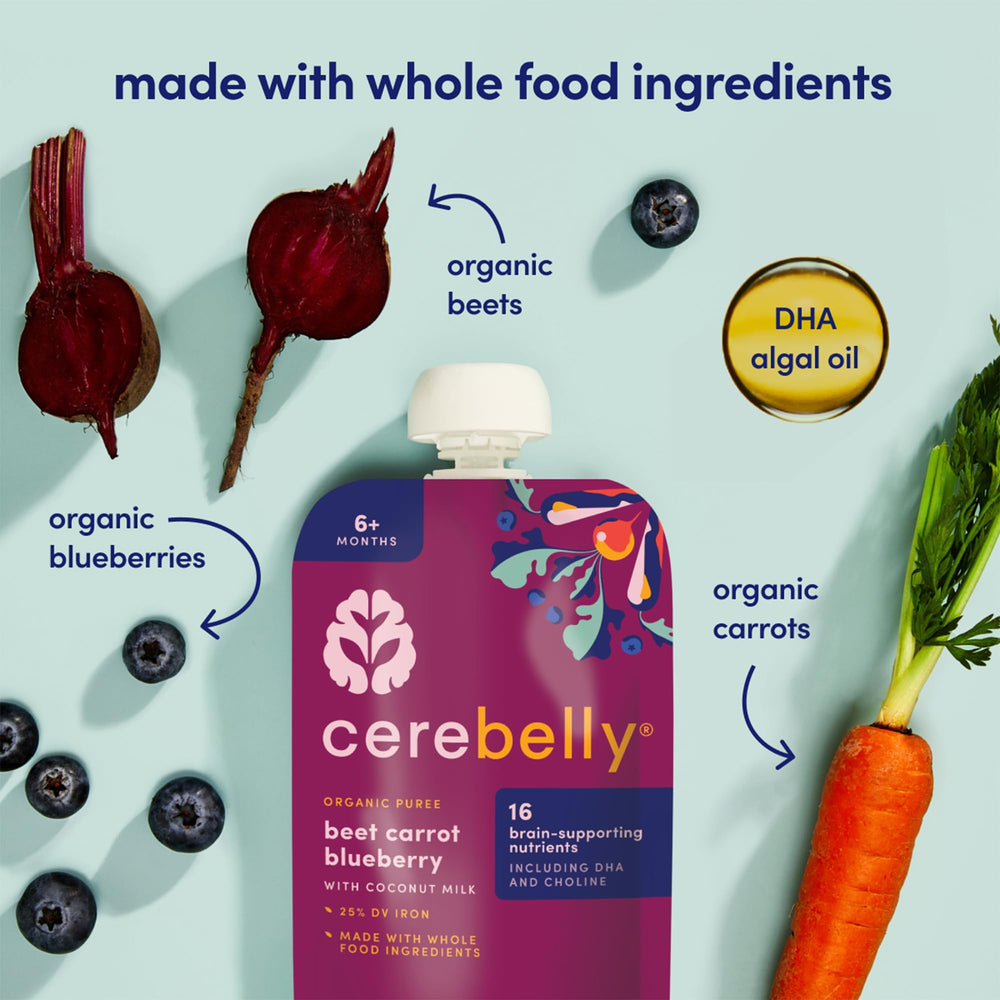 Cerebelly clean-label purity badge on packaging
