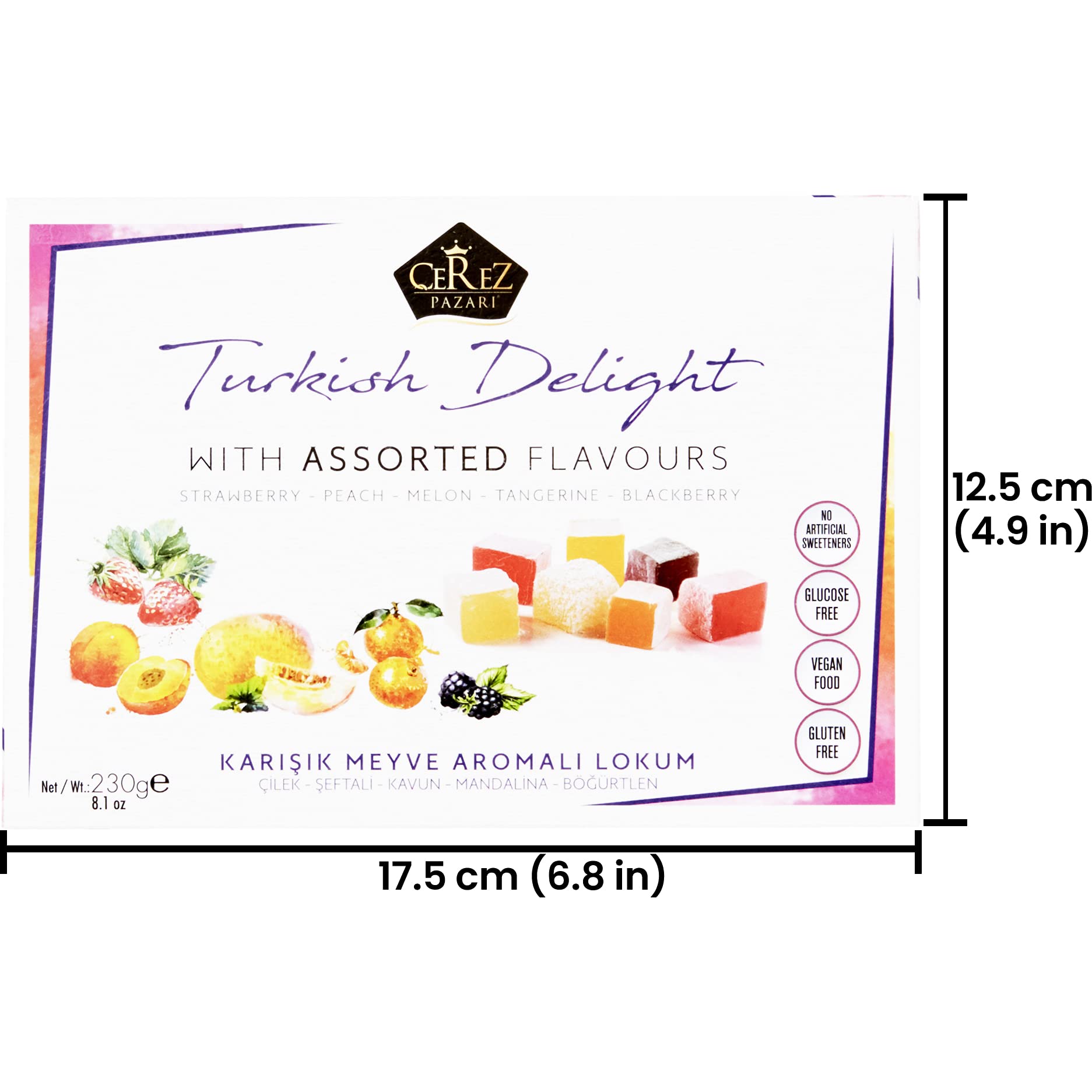Çerez Pazarı freshly produced Turkish Delight from Turkey, premium flavor and texture.