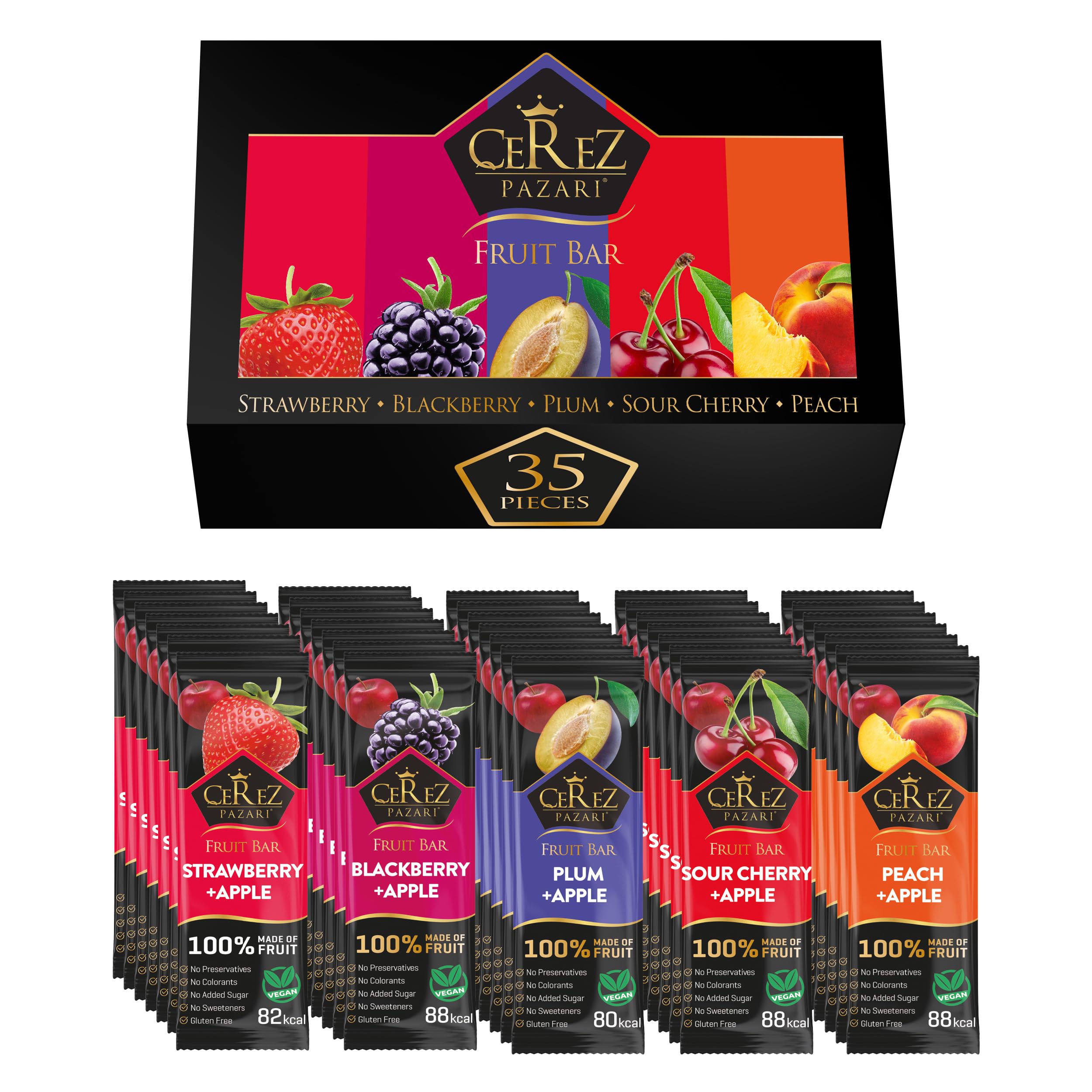 Cerez Pazari strawberry fruit leather close-up, a tasty natural-energy snack for kids.